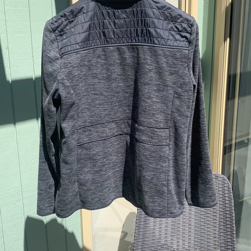 Talbots Grey Color Block Fleece Jacket - Picture 2 of 7